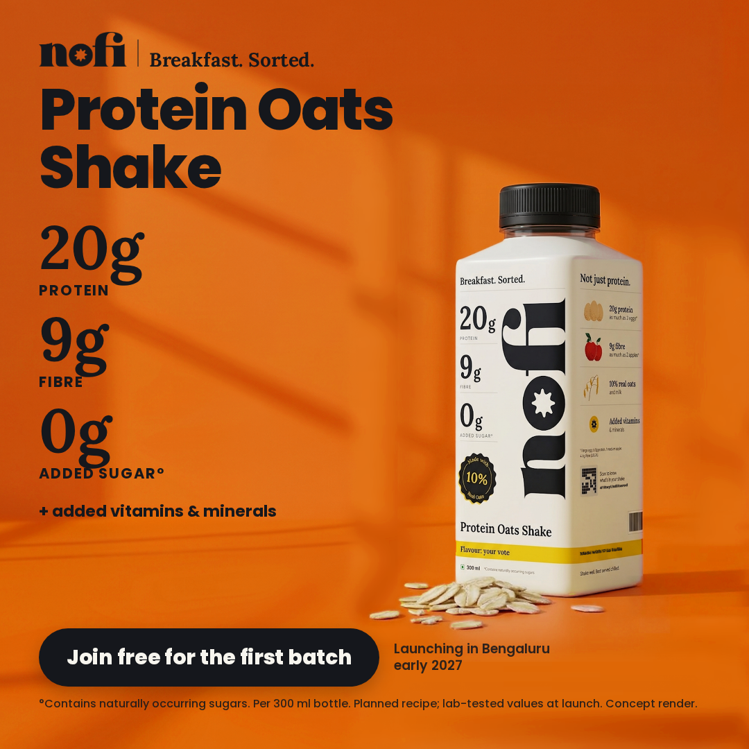 NOFI Protein Oats Shake concept render, ad C1 1:1