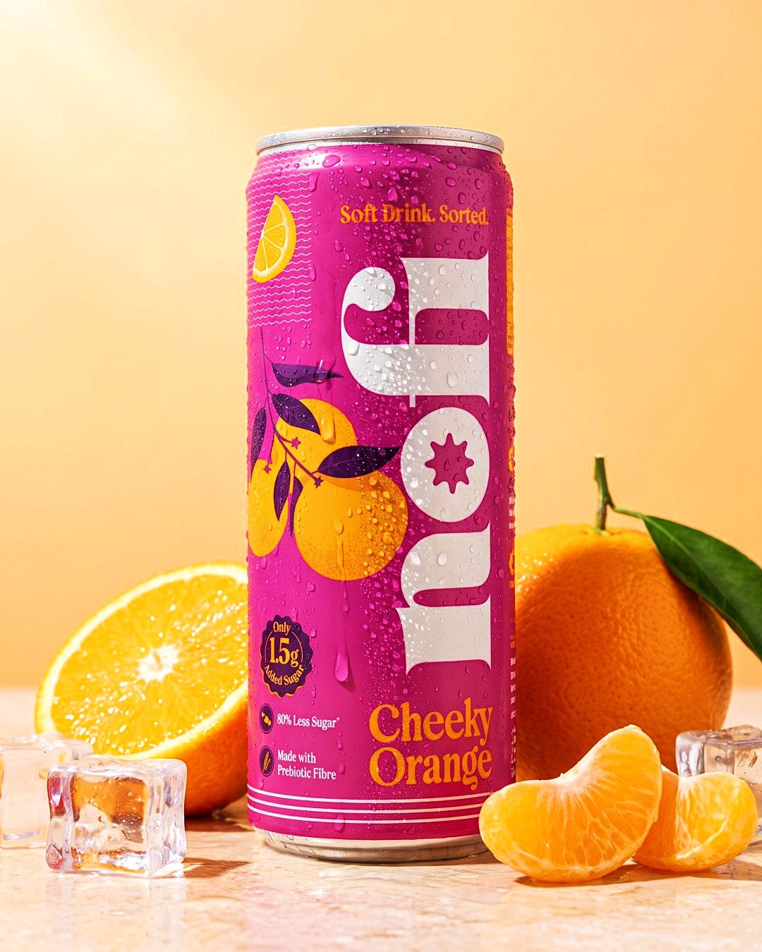 Cheeky Orange can with fruit