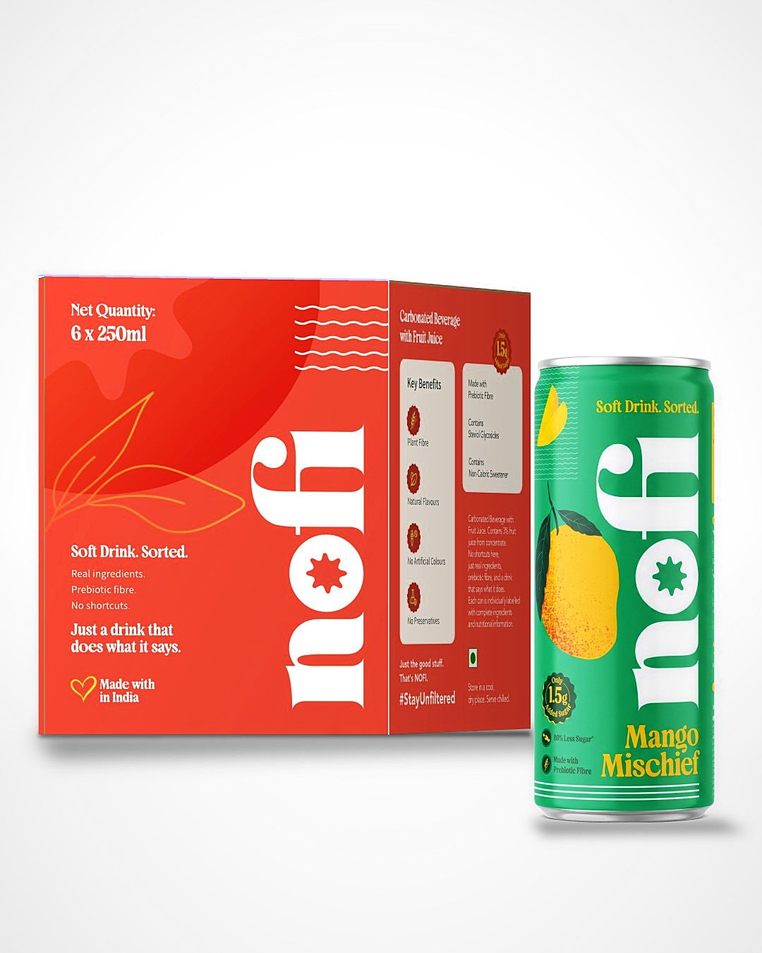 Mango Mischief, 6-can box with a can